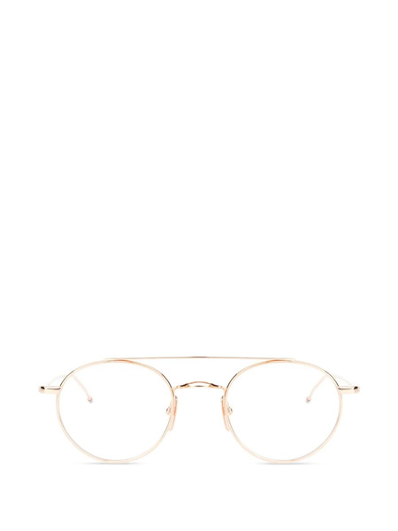  Thom Browne Eyewear Round-frame Glasses - Gold 