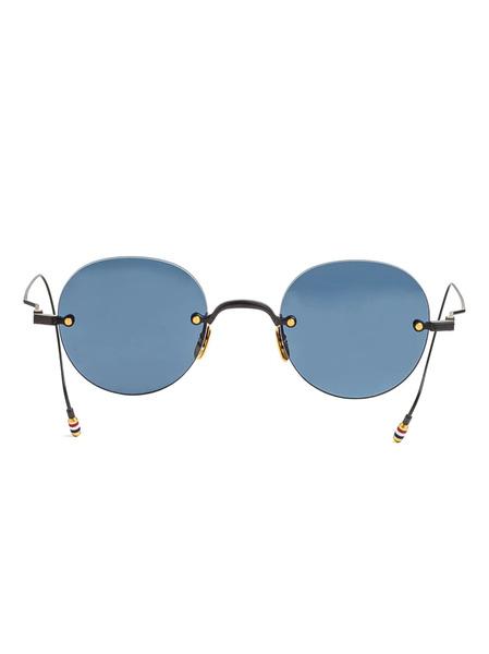  Thom Browne Eyewear Round-frame Metal Sunglasses - Black 