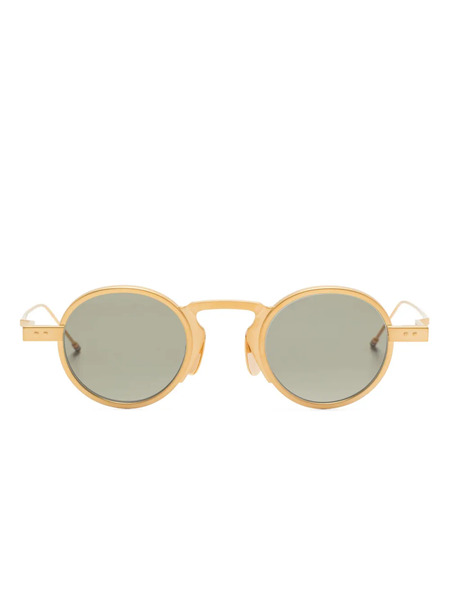  Thom Browne Eyewear Round-frame Sunglasses - Gold 