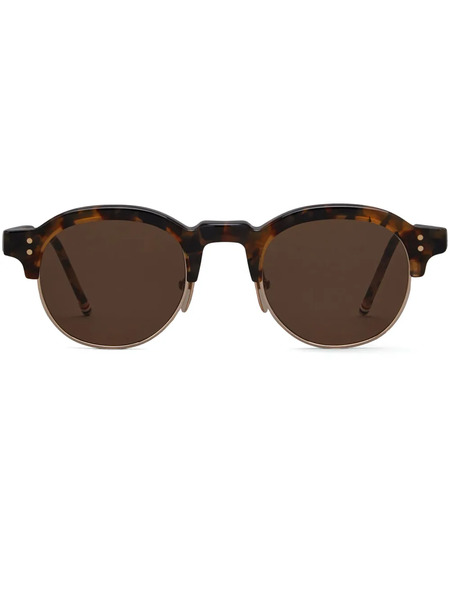  Thom Browne Eyewear Tortoiseshell Oval-frame Sunglasses 