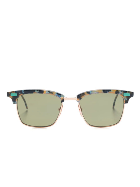  Thom Browne Eyewear Tortoiseshell Sunglasses - Black 