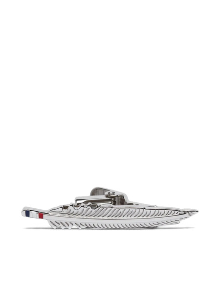 Thom Browne Feather-motif Brooch - Silver 