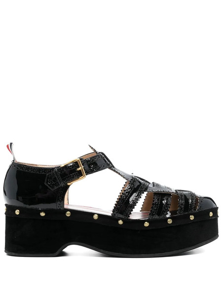  Thom Browne Fisherman Caged Platform Sandals - Black 