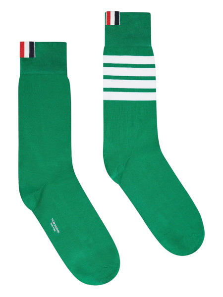  Thom Browne Four-bar Socks - Green 