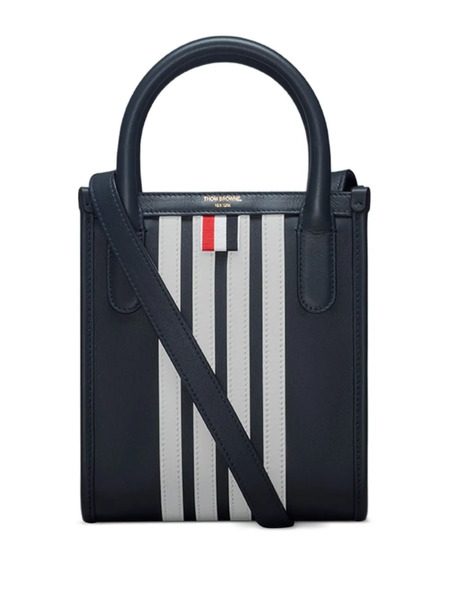 Thom Browne Four-bar Stripe Tote Bag - Blue 