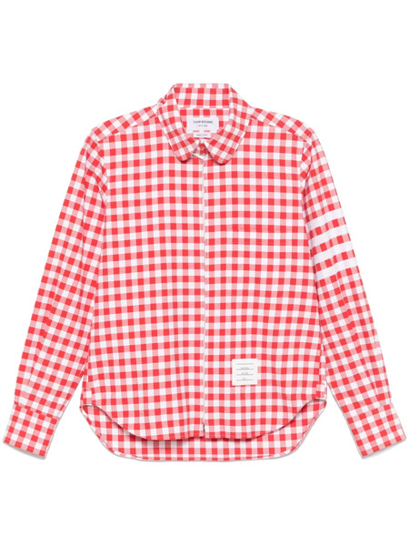  Thom Browne Gingham-check Flannel Shirt - Red 