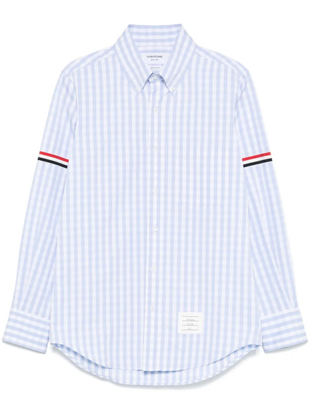  Thom Browne Gingham-check Poplin Shirt - Blue 