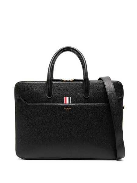  Thom Browne Grosgrain-loop Tote Bag - Black 
