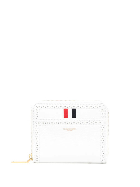  Thom Browne Grosgrain-tab Leather Wallet - White 