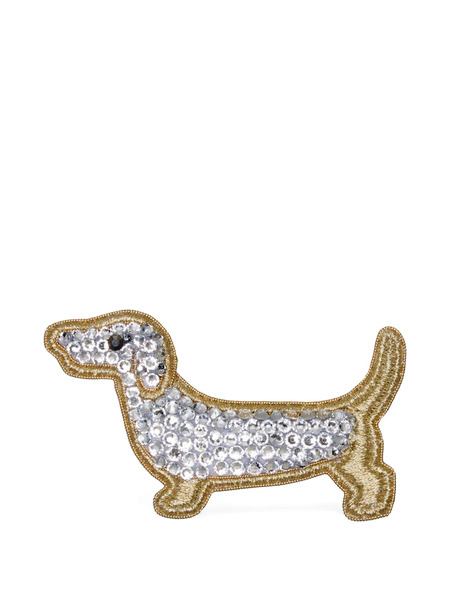  Thom Browne Hector Crystal-embellishment Brooch - Silver 