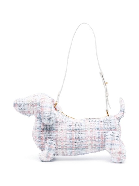 Thom Browne Hector Tweed Shoulder Bag - White 