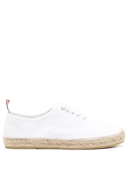  Thom Browne Jute-sole Lace-up Sneakers - White 