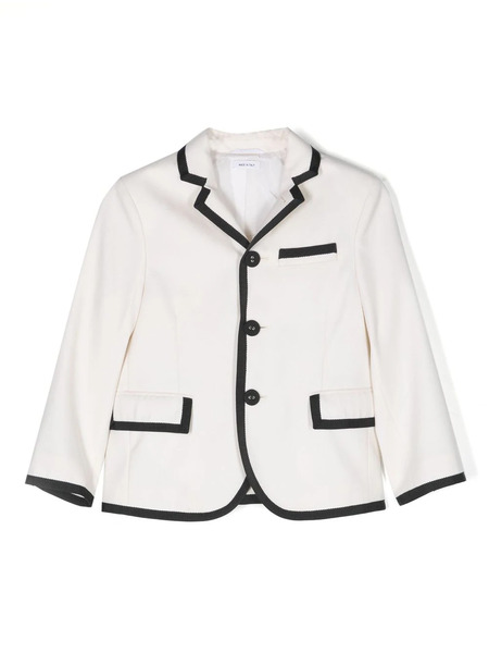  Thom Browne Kids Single-breasted Wool Blazer - Neutrals 