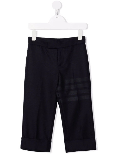  Thom Browne Kids Stripe-print Straight Trousers - Blue 