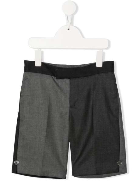  Thom Browne Kids Two-tone Bermuda Shorts - Grey 
