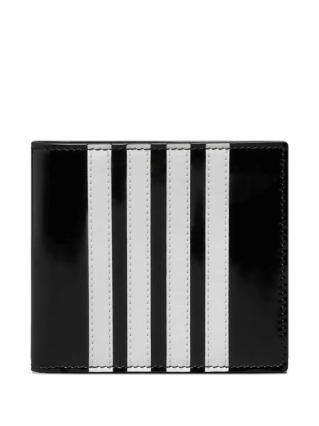  Thom Browne Leather 4-bar Strip-detail Wallets - Black 