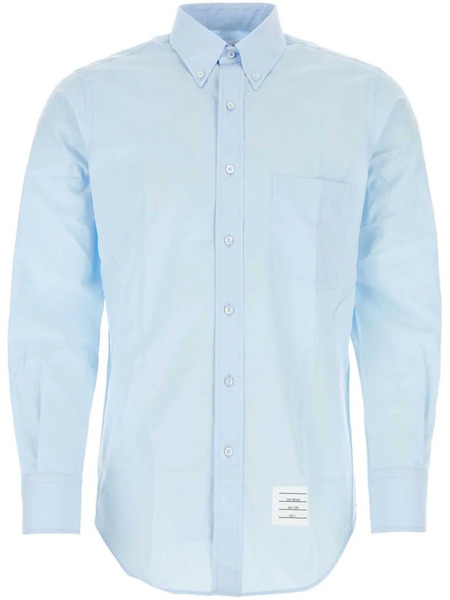  Thom Browne Logo-appliqué Shirt - Blue 