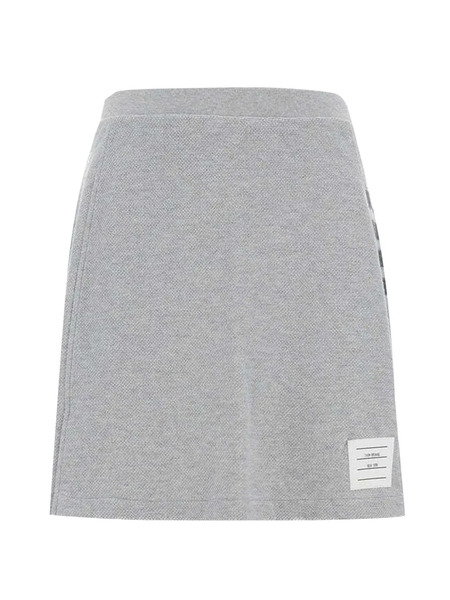  Thom Browne Logo-detail Mini Skirt - Grey 
