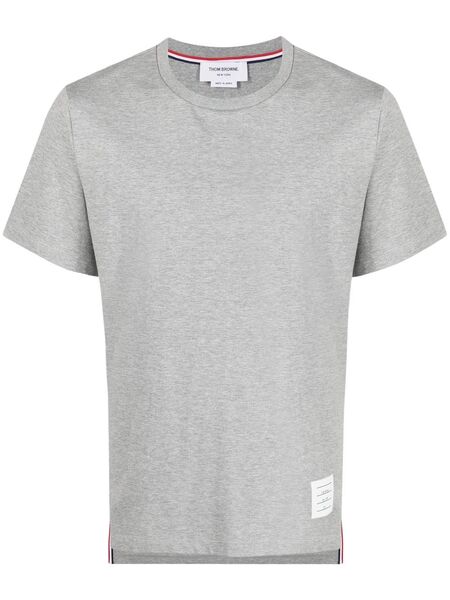  Thom Browne Logo-patch Short-sleeved T-shirt - Grey 