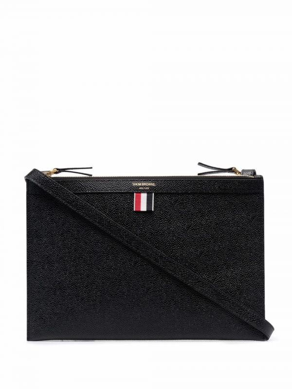  Thom Browne Logo-print Crossbody Bag - Black 