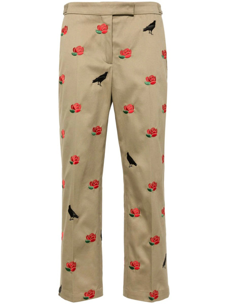  Thom Browne Mid-rise Tailored Twill Trousers - Neutrals 