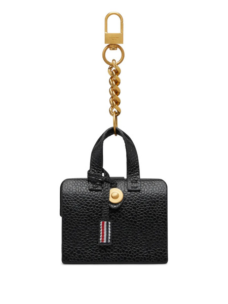  Thom Browne Mr. Thom Leather Bag Charm - Black 