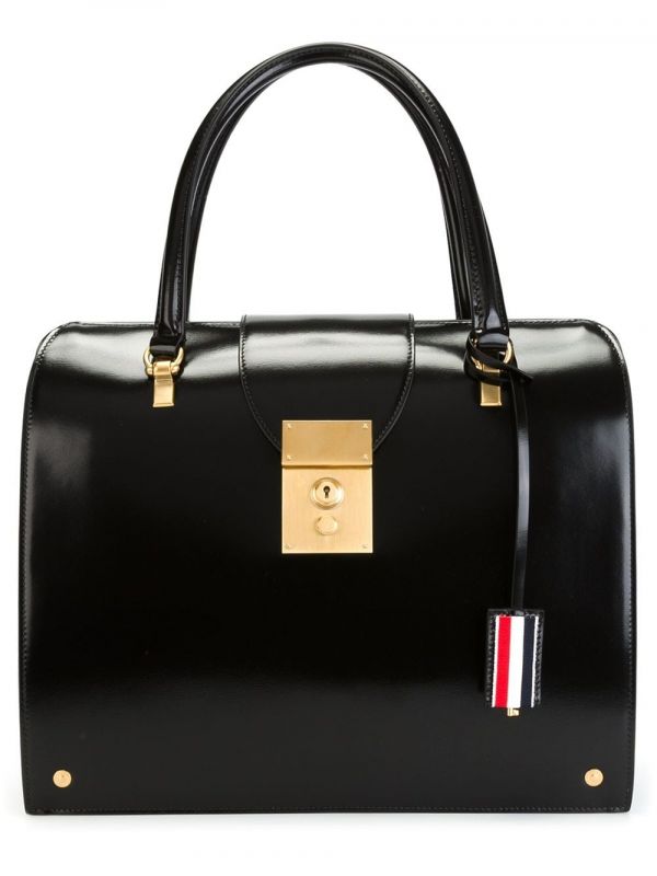  Thom Browne Mrs. Thom Leather Bag - Black 