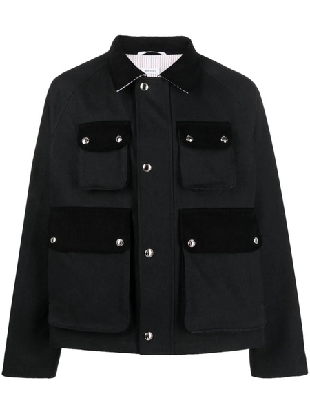  Thom Browne Multi-pocket Cropped Jacket - Black 