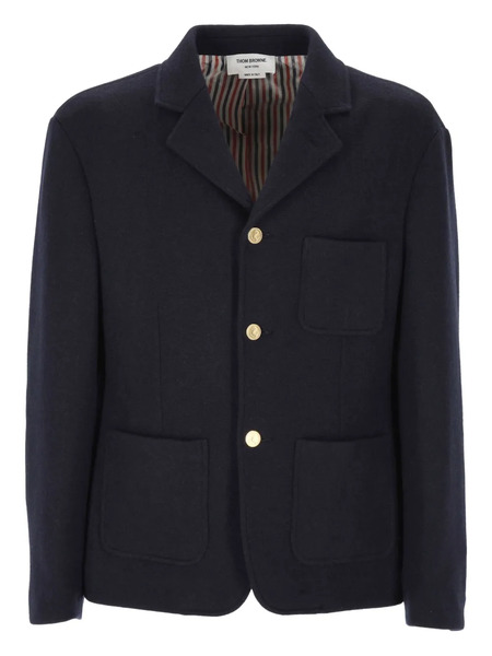  Thom Browne Patch-pocket Long-sleeve Jacket - Blue 