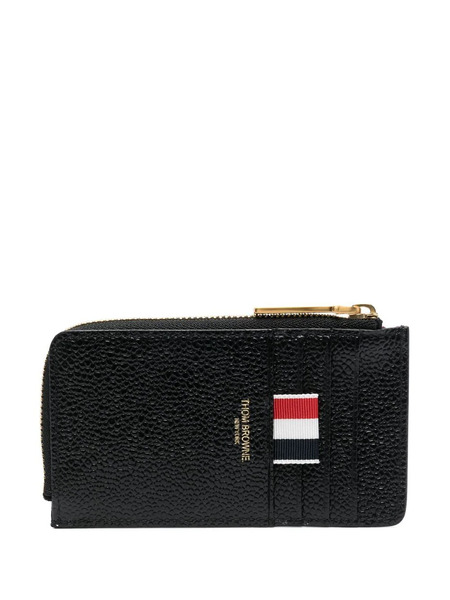  Thom Browne Pebbled-leather Half-zip Wallet - Black 