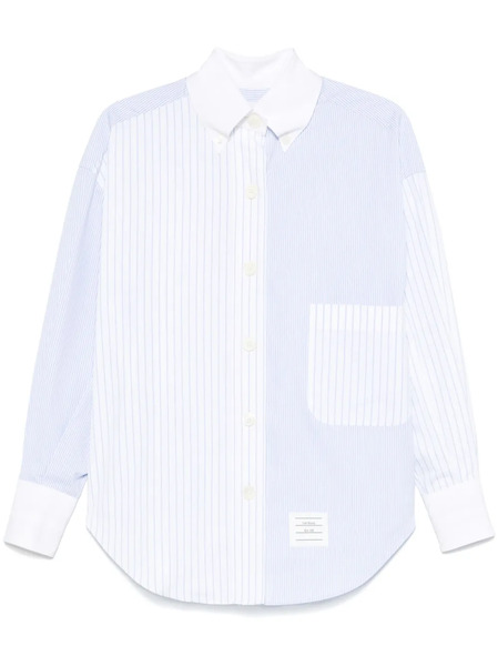  Thom Browne Pinstriped Poplin Shirt - Blue 