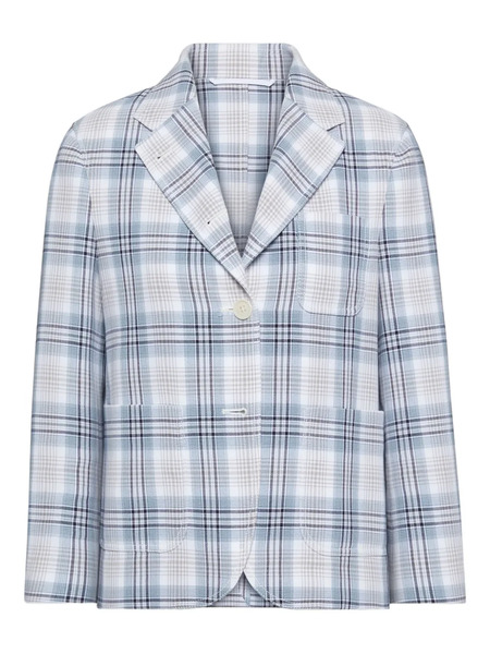  Thom Browne Plaid Blazer - White 