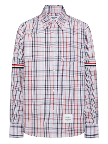  Thom Browne Plaid-patterned Shirt - White 
