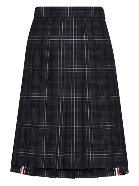  Thom Browne Plaid Pleated Mini Skirt - Black 
