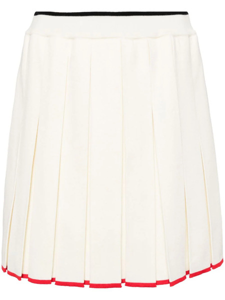  Thom Browne Pleated Knitted Mini Skirt - White 