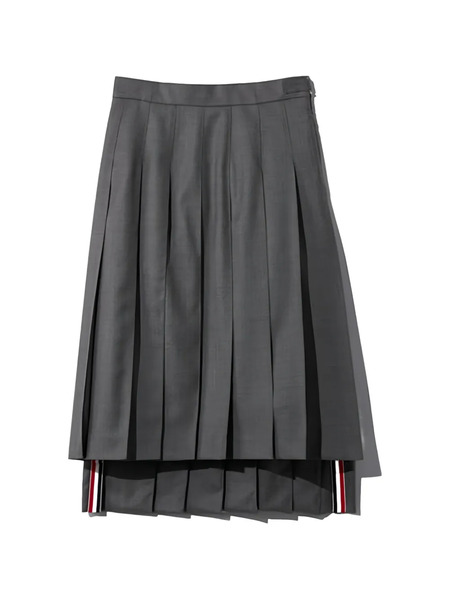  Thom Browne Pleated Midi Skirt - Grey 