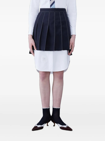  Thom Browne Pleated Mini Skirt - Blue 