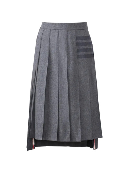  Thom Browne Pleated Stripe Skirt - Grey 