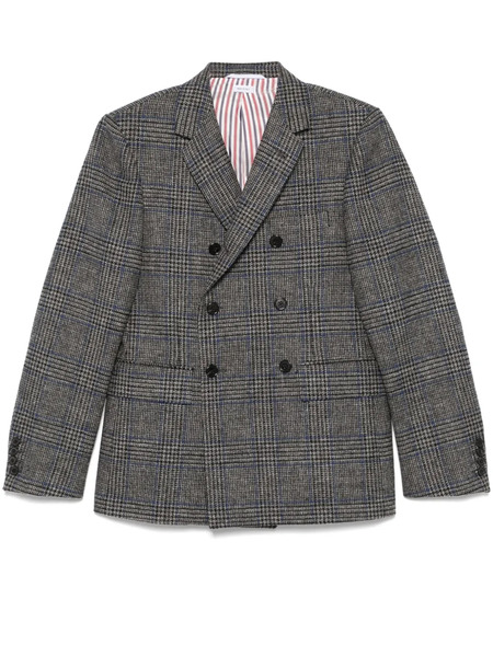  Thom Browne Prince Of Wales-check Blazer - Grey 