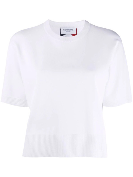  Thom Browne Rwb Intarsia-knit Top - White 
