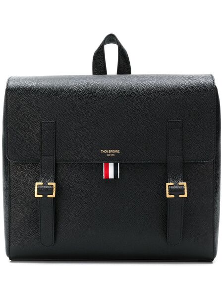  Thom Browne Rwb-stripe Backpack - Black 