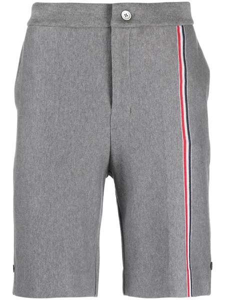  Thom Browne Rwb Stripe Bermuda Shorts - Grey 