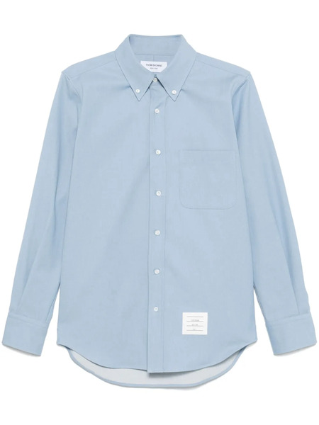  Thom Browne Rwb-stripe Denim Shirt - Blue 