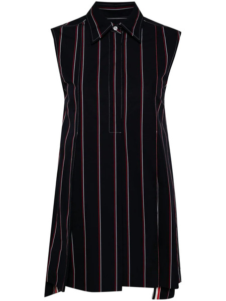  Thom Browne Rwb-stripe Shirt Dress - Blue 