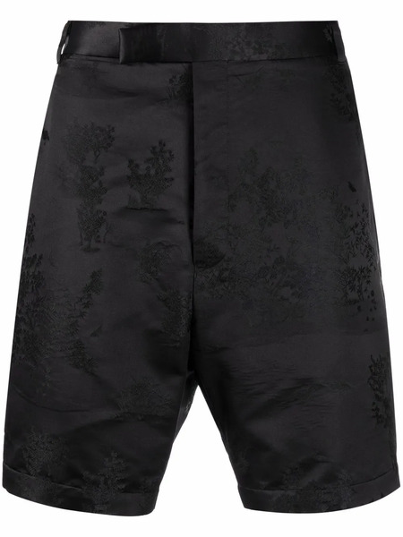  Thom Browne Rwb Stripe Tailored Shorts - Black 