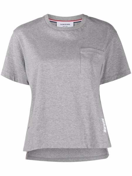  Thom Browne Rwb Tab Cotton T-shirt - Grey 