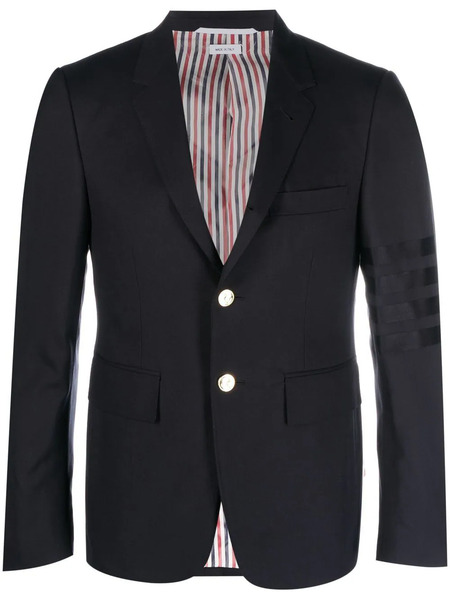  Thom Browne Signature-stripe Single-breasted Blazer - Blue 