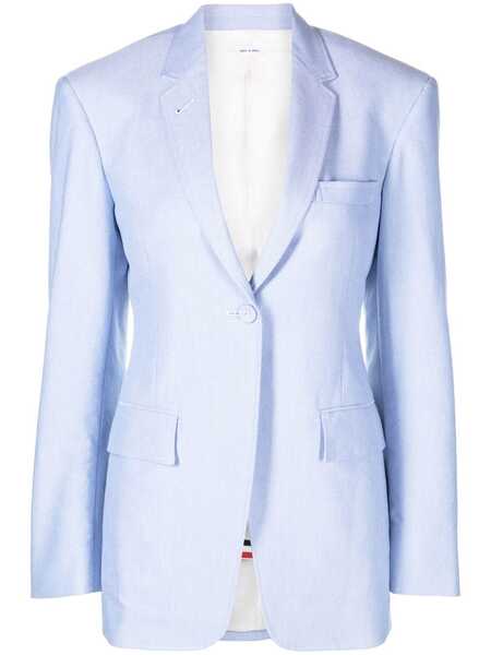  Thom Browne Single-breasted Cotton Blazer - Blue 