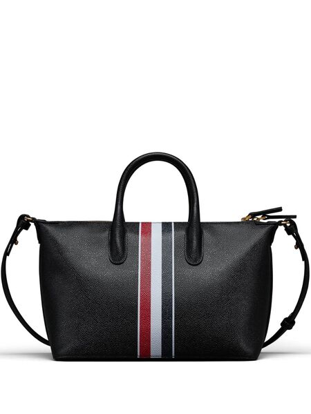  Thom Browne Small Leather Duffle Bag - Black 