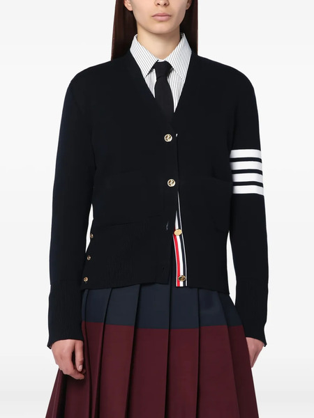  Thom Browne Stripe Cardigan - Blue 